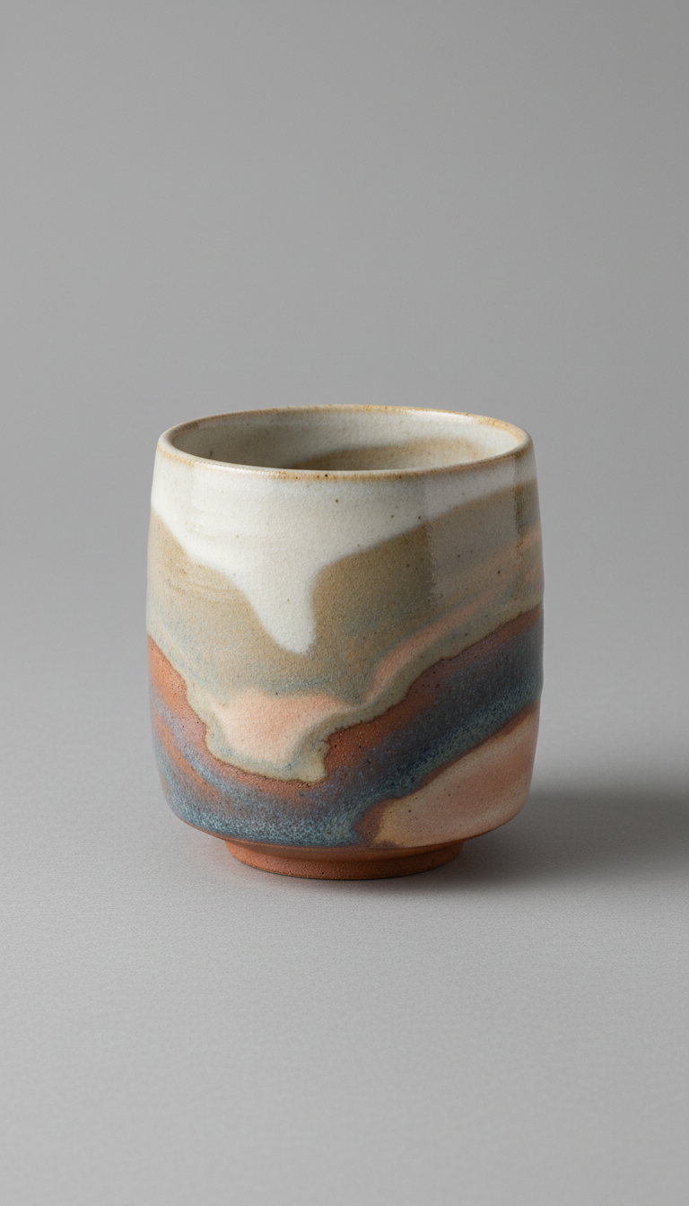 Stoneware soba choko noodle cup